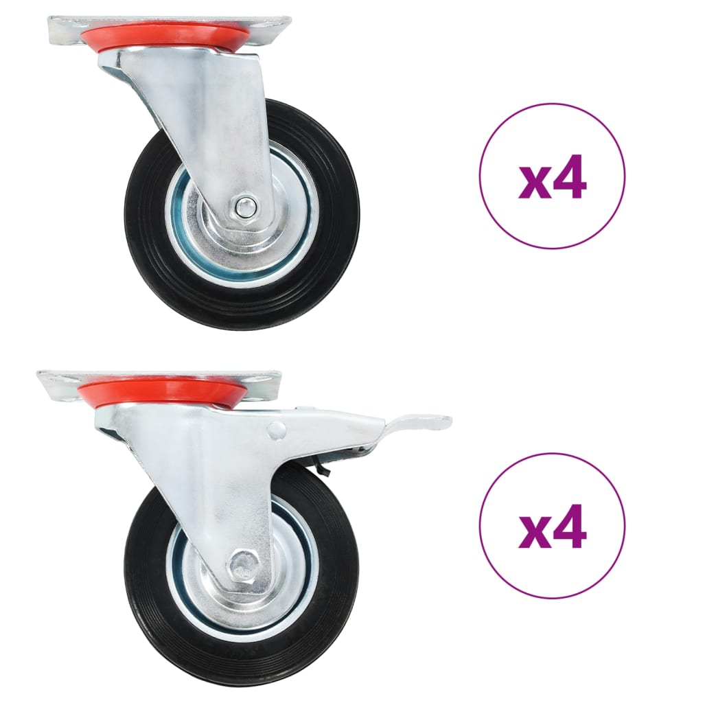 VidaXL 8 Stück Lenkräder 100 mm