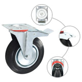 Vidaxl 8 st zwenkwielen 200 mm