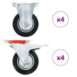 VidaXL 8 Stück Räder 100 mm