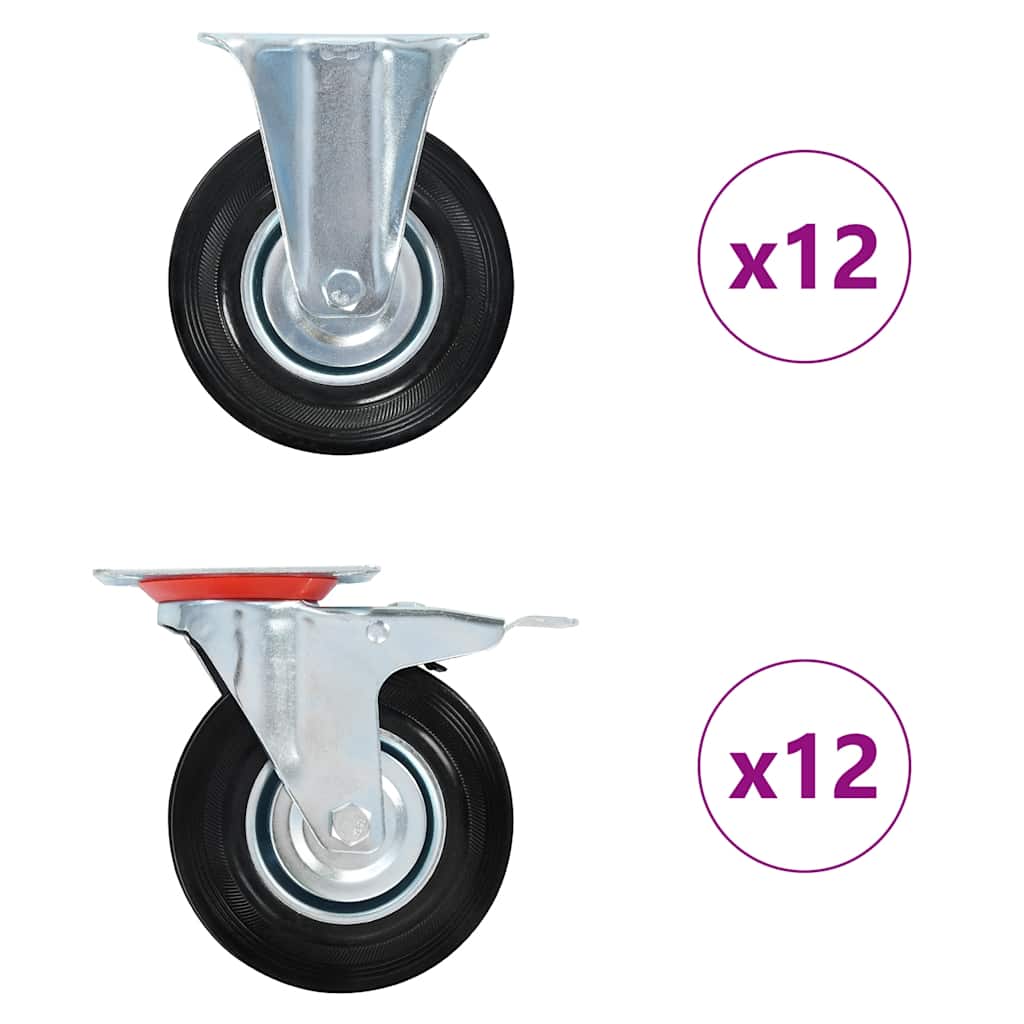 Vidaxl 24 st wielen 125 mm