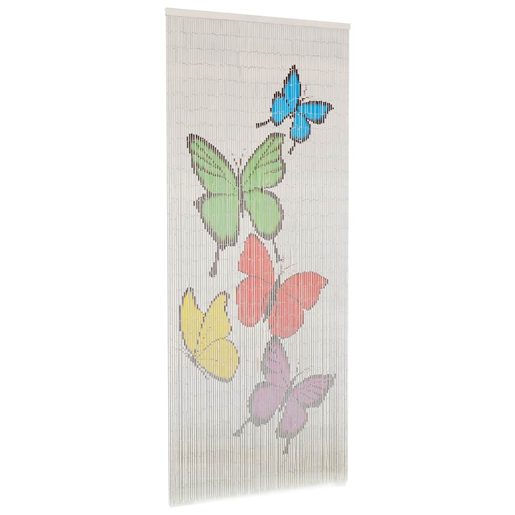 Vidaxx Fliegenvorhang 90x200 cm Bambus