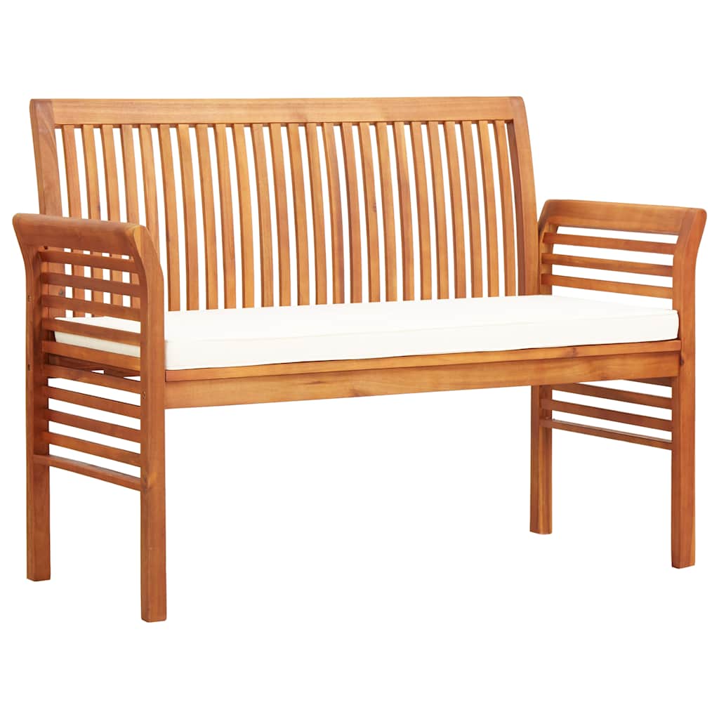 Vidaxl tuinbank 2-zits met kussen 120 cm massief acaciahout