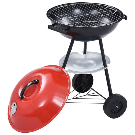 Vidaxl Bullet Barbecue Charcoal mit Rädern xxl 44 cm