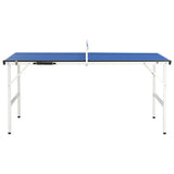 VIDAXL -TABELLE TEIL TABELLE MIT NET 5 Fuß 152 x 76 x 66 cm Blau