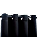 Vidaxl Vorhang Blackout mit Metallringen 290x245 cm Schwarz