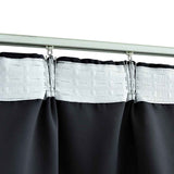 Vidaxl Vorhänge Blackout mit Haken 2 PCs 140x245 cm Schwarz