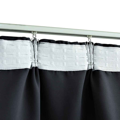 Vidaxl Vorhänge Blackout mit Haken 2 PCs 140x245 cm Schwarz
