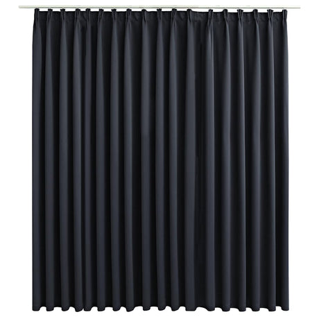 Vidaxl -Vorhang mit Haken 290x245 cm schwarz