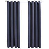 VIDAXL -Vorhänge Blackout mit Ringen 2 ST 140x245 cm Anthrazit