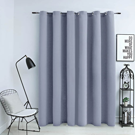 Vidaxl Vorhang Blackout mit Metallringen 290x245 cm Grau