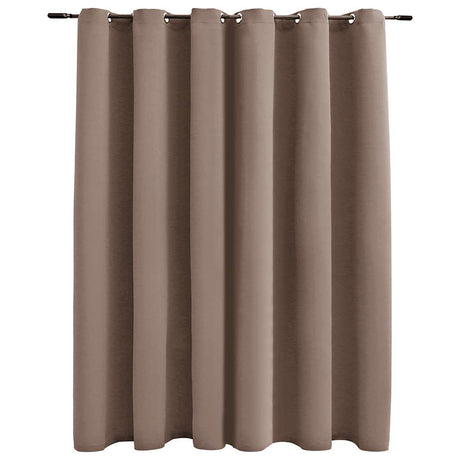 Vidaxl -Vorhang verdammt mit Metallringen 290x245 cm Taupe