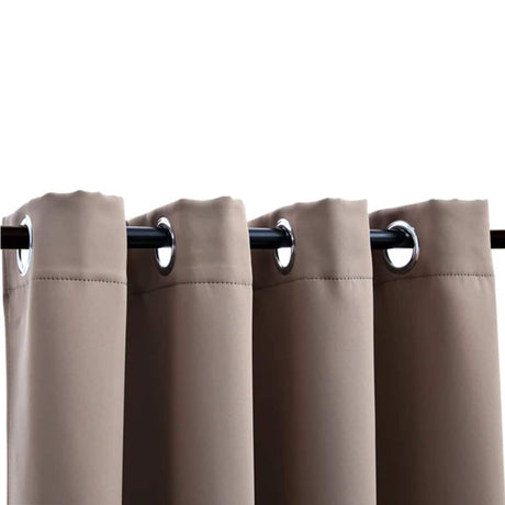 Vidaxl -Vorhang verdammt mit Metallringen 290x245 cm Taupe