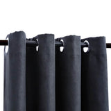 VIDAXL -Vorhänge Blackout mit Ringen 2 ST 140x245 cm Anthrazit