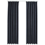 VIDAXL -Vorhänge Blackout mit Haken 2 ST 140x245 cm Anthrazit