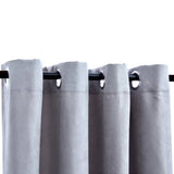Vidaxl -Vorhang verdammt mit Metallringen 2 ST 140x225 cm Grau