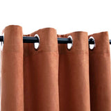 Vidaxl Vorhänge Blackout mit Ringen 2 ST 140x245 cm Rostfarbe