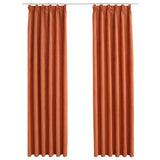 VIDAXL -Vorhänge Blackout mit Haken 2 ST 140x245 cm Rost -Colored