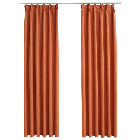 VIDAXL -Vorhänge Blackout mit Haken 2 ST 140x245 cm Rost -Colored