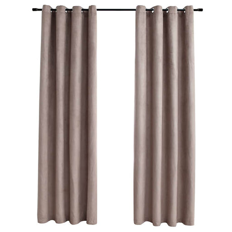 VIDAXL -Vorhang mit Metallringen 2 ST 140x245 cm Taupe