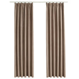 VIDAXL -Vorhänge Blackout mit Haken 2 ST 140x245 cm Taupe