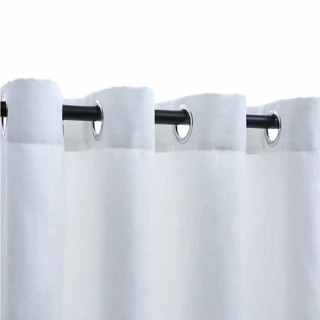 VIDAXL -Vorhänge Blackout mit Ringen 2 ST 140x175 cm gebrochenes Weiß