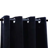 Vidaxl Vorhang Blackout mit Ringen 2 ST 140x225 cm Samt schwarz