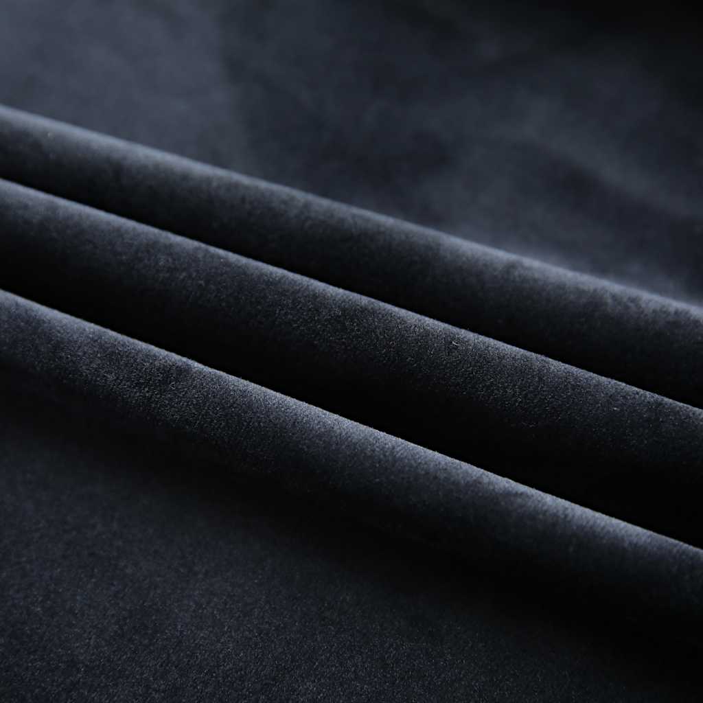 Vidaxl Vorhänge Blackout 2 STs mit Haken 140x245 cm Samt schwarz