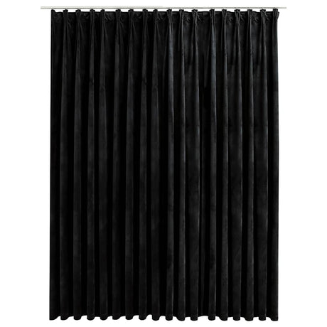 Vidaxl Vorhang Blackout mit Haken 290x245 cm Samt schwarz