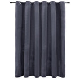 Vidaxl -Vorhang Blackout mit Ringen 290x245 cm Samt Anthrazit