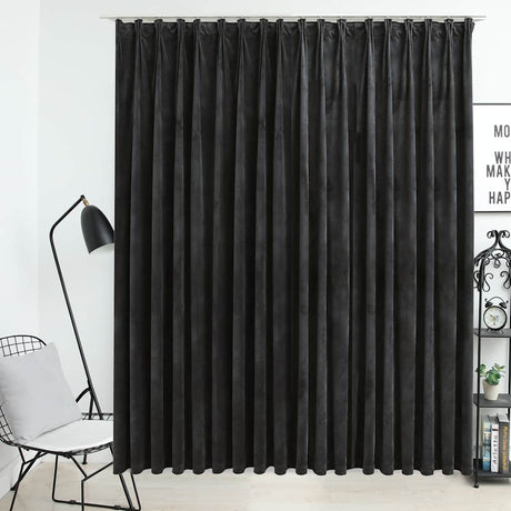 Vidaxl -Vorhang Blackout mit Haken 290x245 cm Samt -Anthrazit