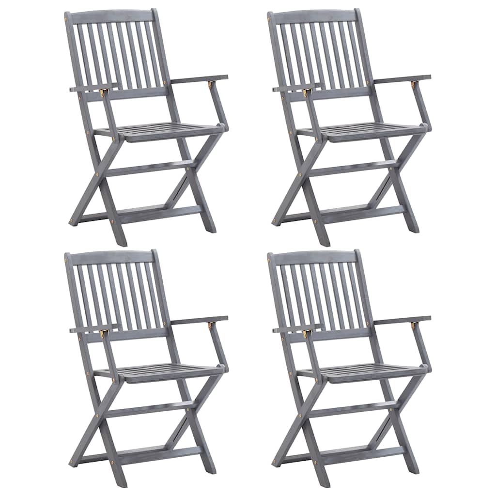 Vidaxl tuinstoelen inklapbaar 4 st massief acaciahout