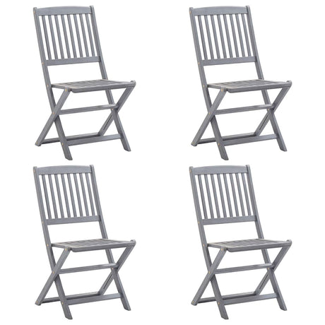 Vidaxl klapstoelen 4 stuks van massief acaciahout