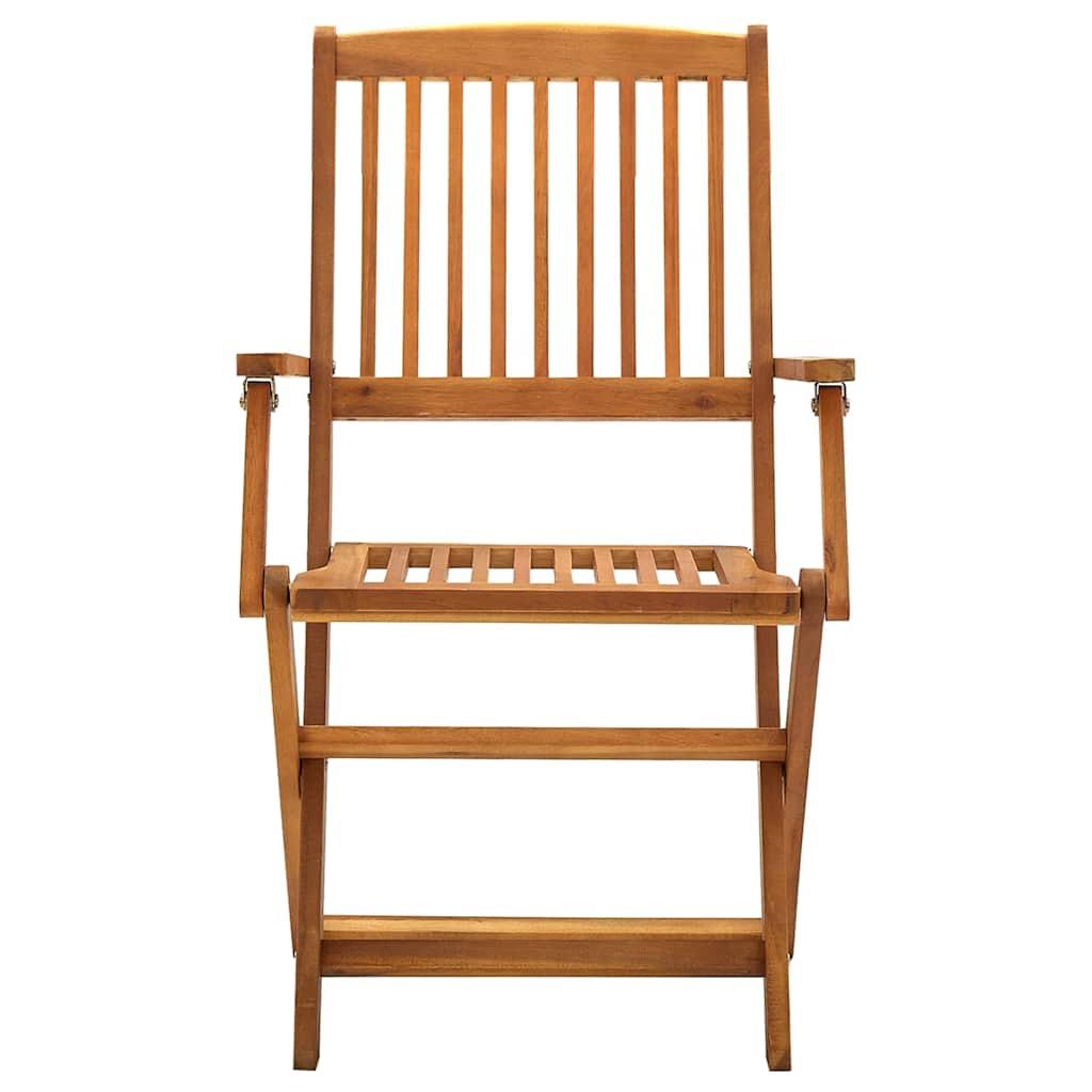 Vidaxl opklapbare stoelen, 2 stuks, massief acaciahout