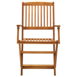 Vidaxl opklapbare stoelen, 2 stuks, massief acaciahout