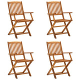 Vidaxl tuinstoelen inklapbaar 4 st massief acaciahout