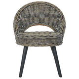 Vidaxl fauteuil kubu rattan zwart