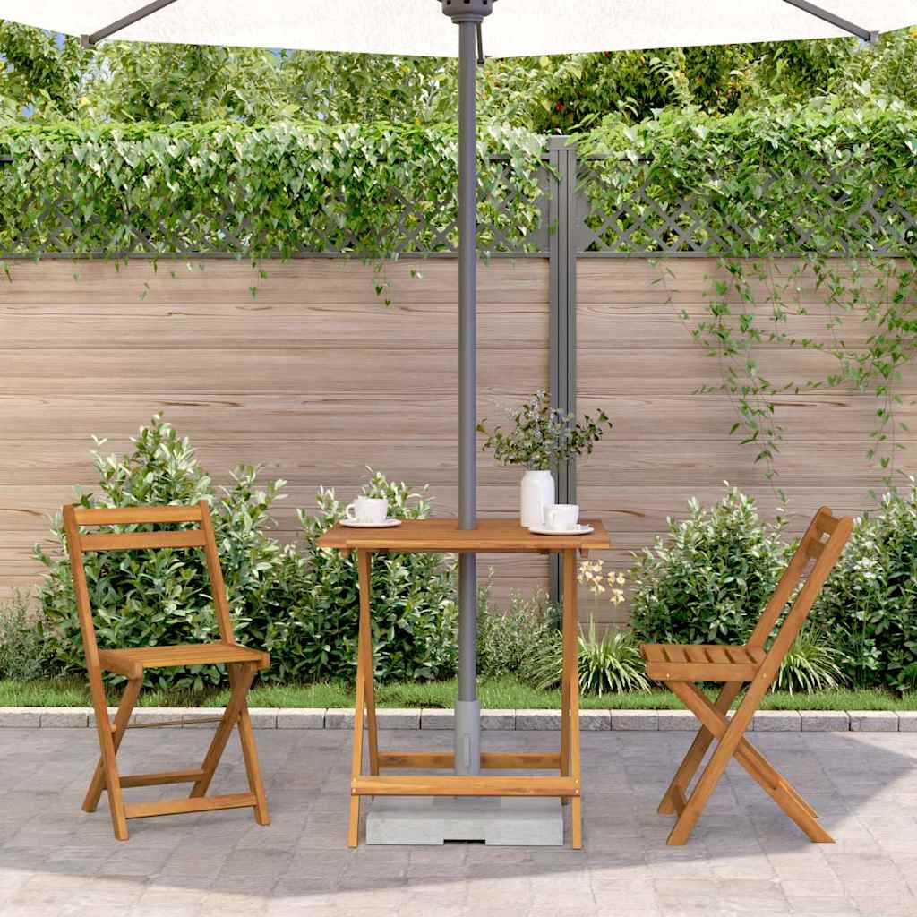 Vidaxl tuintafel inklapbaar 70x70x75 cm massief acaciahout
