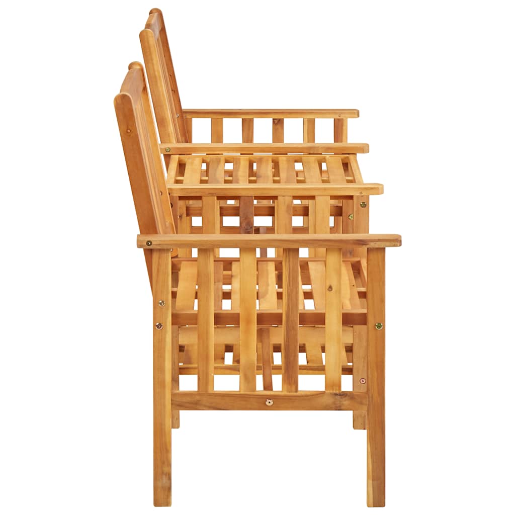 Vidaxl tuinstoelen met theetafel 159x61x92 cm massief acaciahout