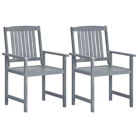 Vidaxl tuinstoelen 2 st massief acaciahout grijs