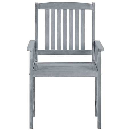 Vidaxl tuinstoelen 2 st massief acaciahout grijs