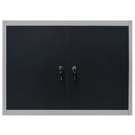 Vidaxl -Werkzeugschrank für das Wandmetallgrau und Schwarz