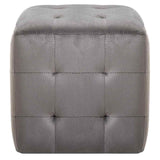 Vidaxl poef 2 st 30x30x30 cm fluweel grijs
