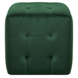 Vidaxl poef 2 st 30x30x30 cm fluweel groen