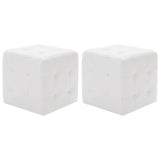 Vidaxl poef 2 st 30x30x30 cm kunstleer wit