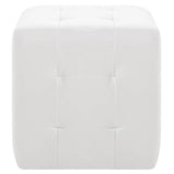 Vidaxl poef 2 st 30x30x30 cm kunstleer wit