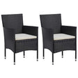 Vidaxl tuinstoelen 2 st poly rattan zwart