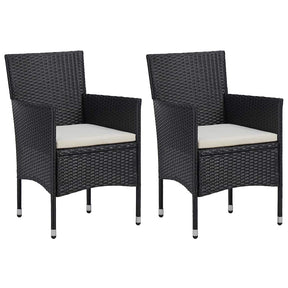Vidaxl tuinstoelen 2 st poly rattan zwart