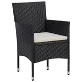 Vidaxl tuinstoelen 2 st poly rattan zwart