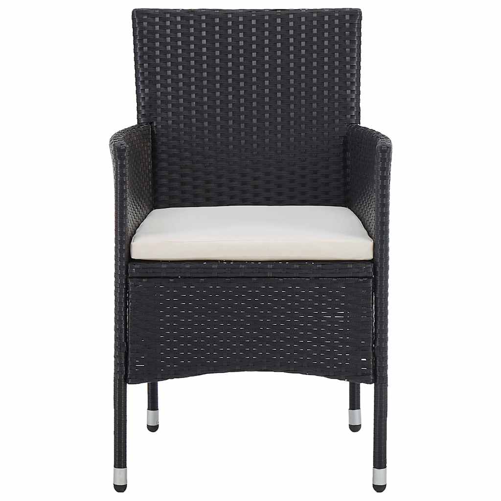 Vidaxl tuinstoelen 2 st poly rattan zwart