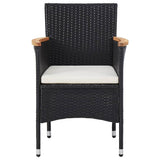Vidaxl tuinstoelen 2 st poly rattan zwart